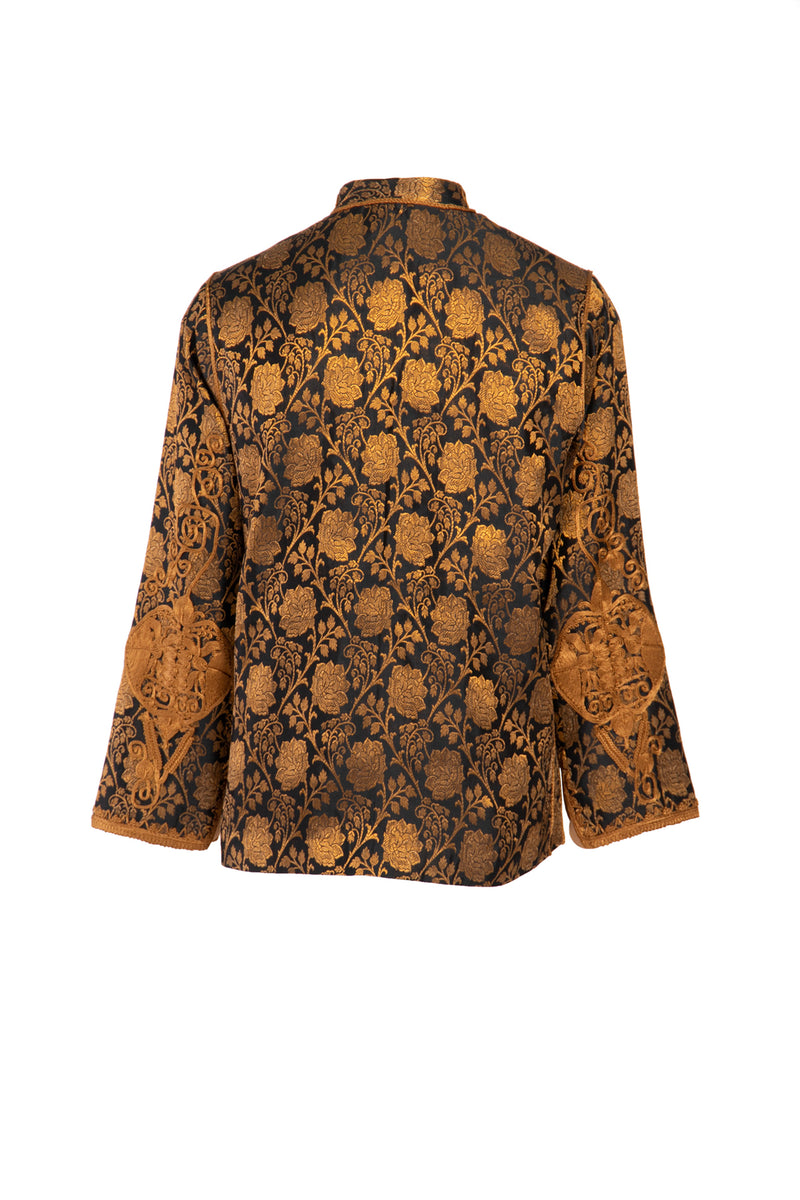 Kawas Silk Brocade Copper Jacket