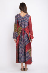 Perihane Cotton Silk Patchwork Dress