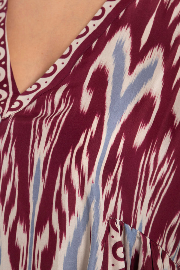 Zam Silk Habutai Ikat Dress