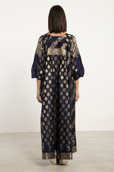 One-Of-a-Kind Souraya Navy & Gold Dress