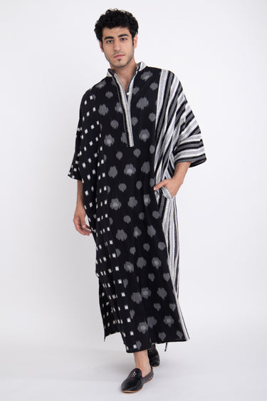 Frankie Ikat Cotton Patchwork Jellaba