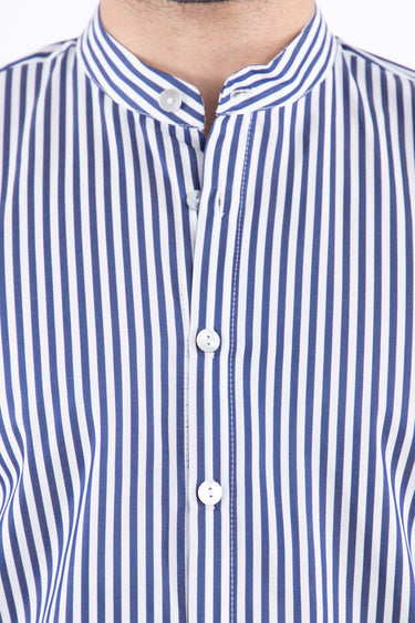 Philippe Cotton Striped Navy Shirt