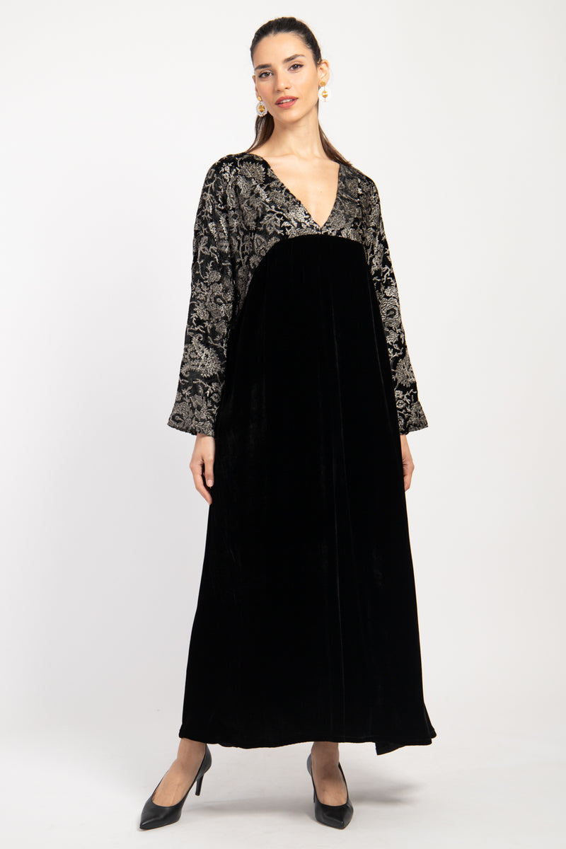 Rahif Velvet Black Dress