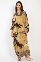 Adan Silk Stork Beige Dress