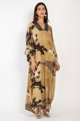 Adan Silk Stork Beige Dress