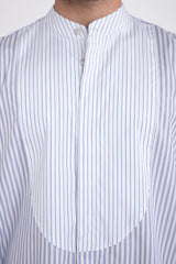 Gaby Cotton Stripes Blue Shirt
