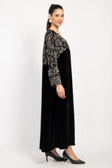 Rahif Velvet Black Dress