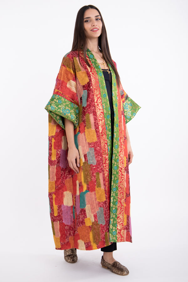 Yasma Brocade Embroidered Patchwork Abaya