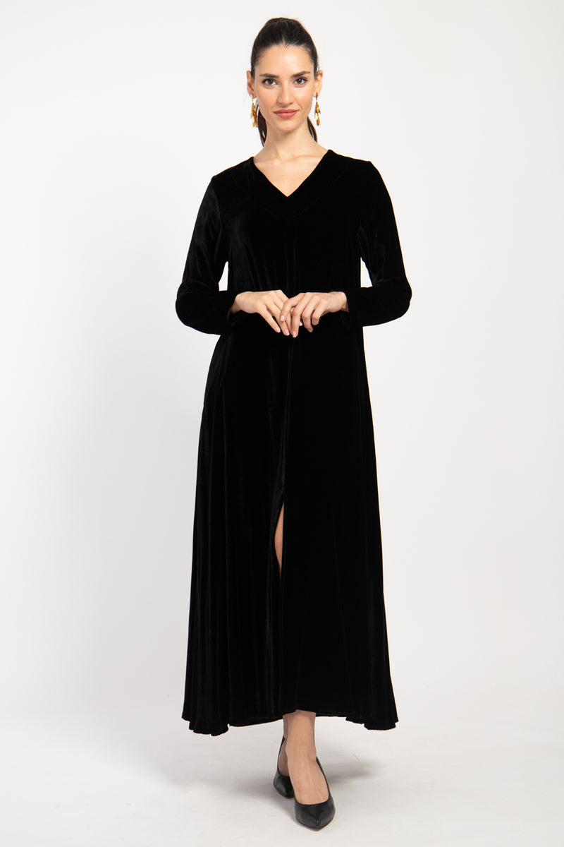 Nina Velvet Black Dress