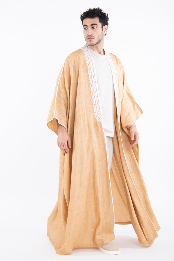 Classic Linen Camel Abaya