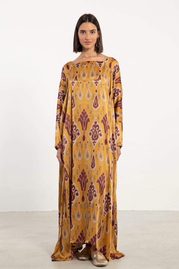 Ayyam Silk Ikat Dress