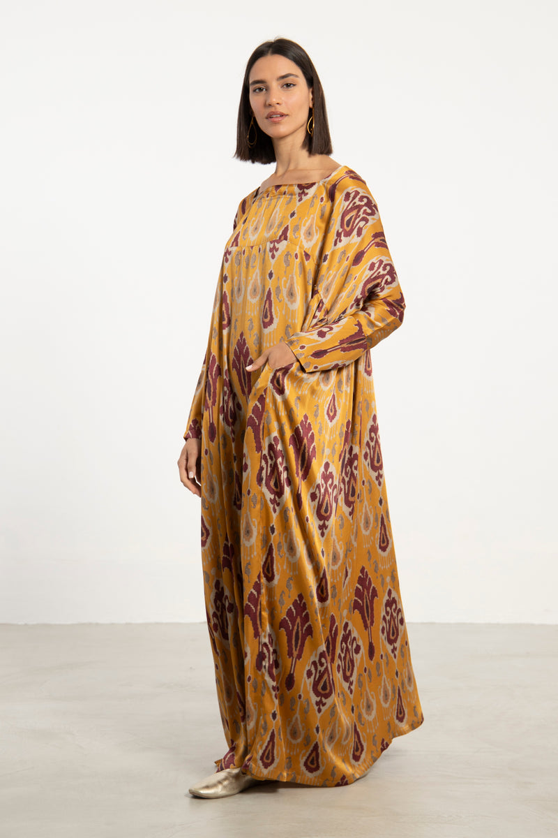 Ayyam Silk Ikat Dress