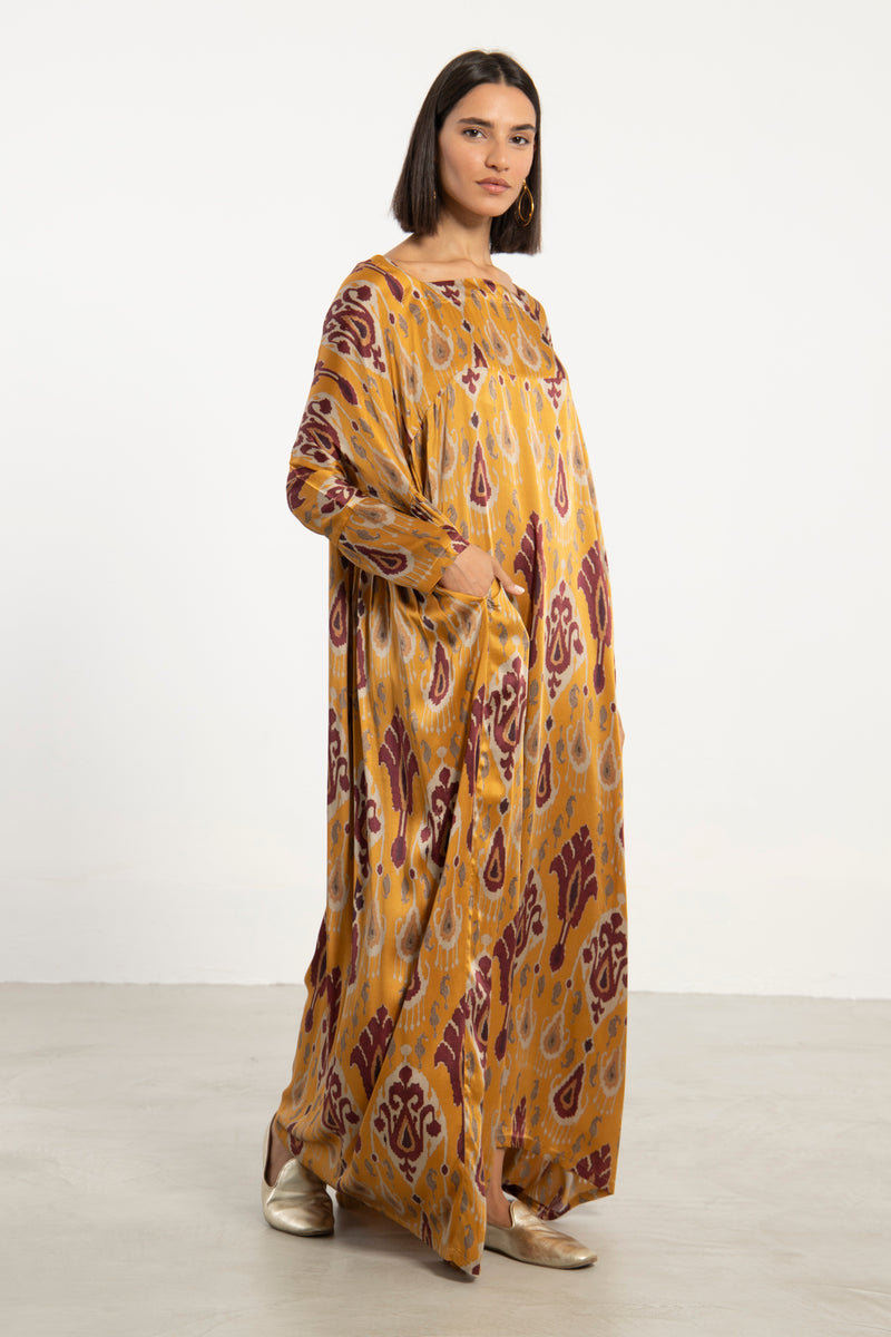 Ayyam Silk Ikat Dress