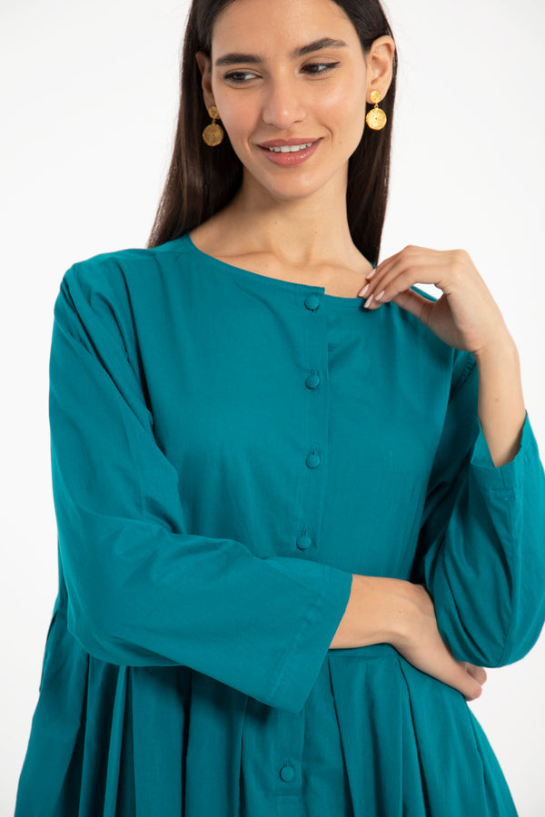 Amar Cotton Teal Dress