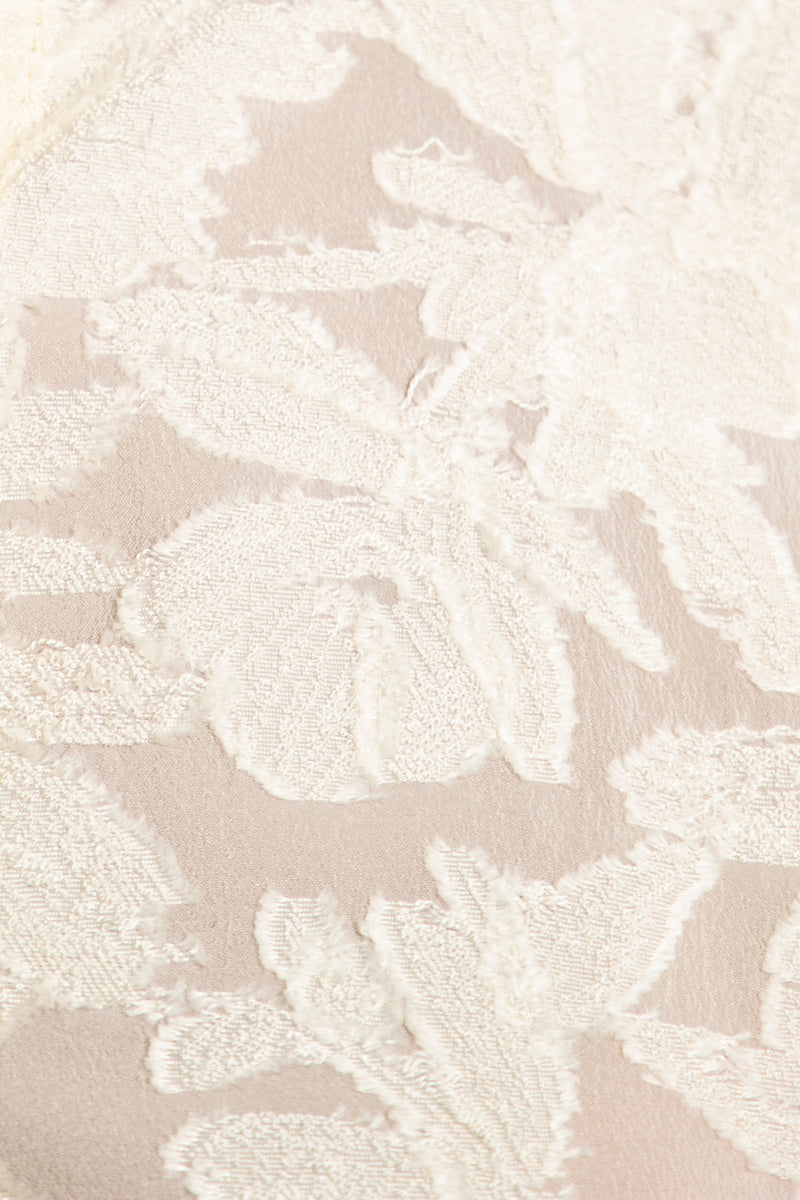 Angie Taffeta Floral White Dress