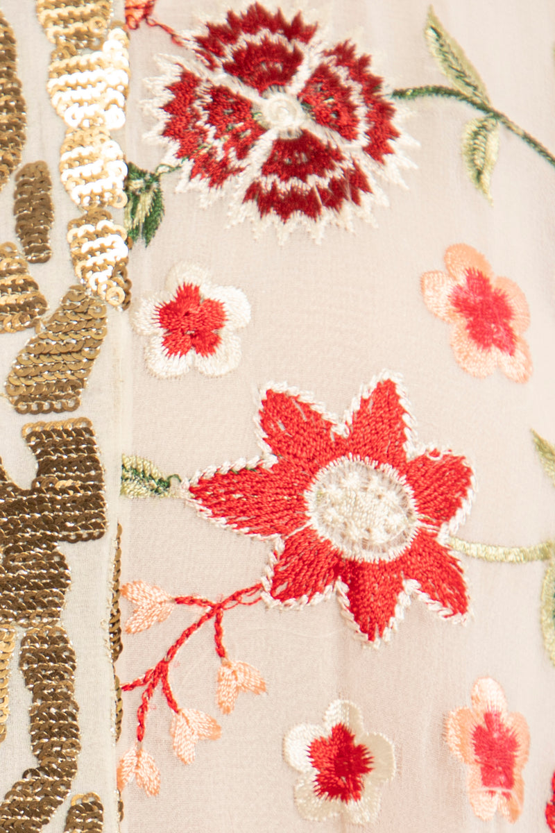 Sultana Georgette Floral Cape Abaya
