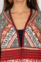 Sahriye Cotton & Brocade Patchwork Coat