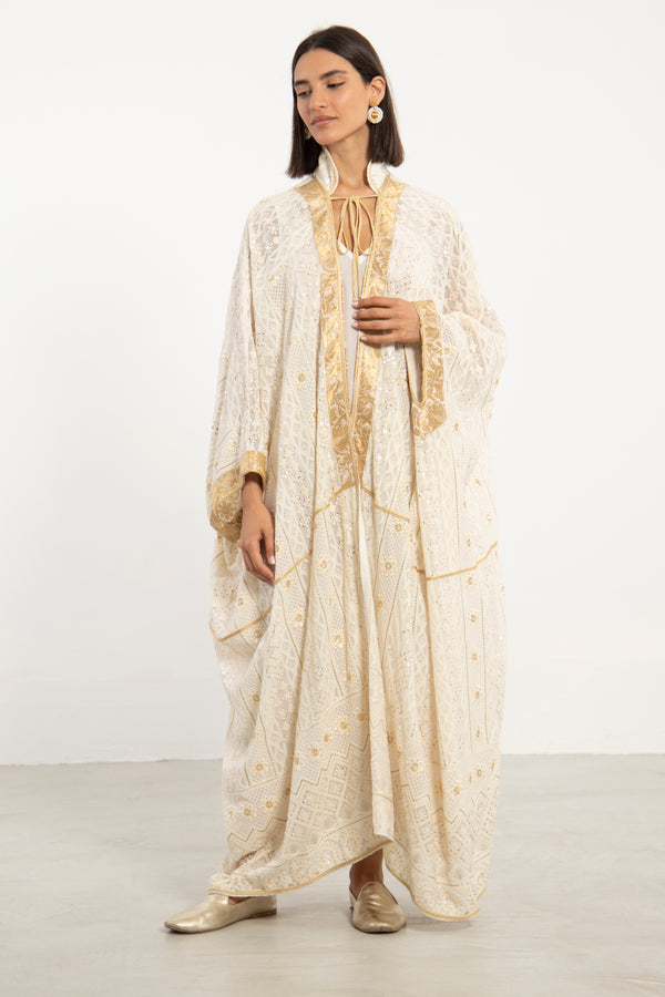 Marrakesh Georgette Abaya with Gold Sequins