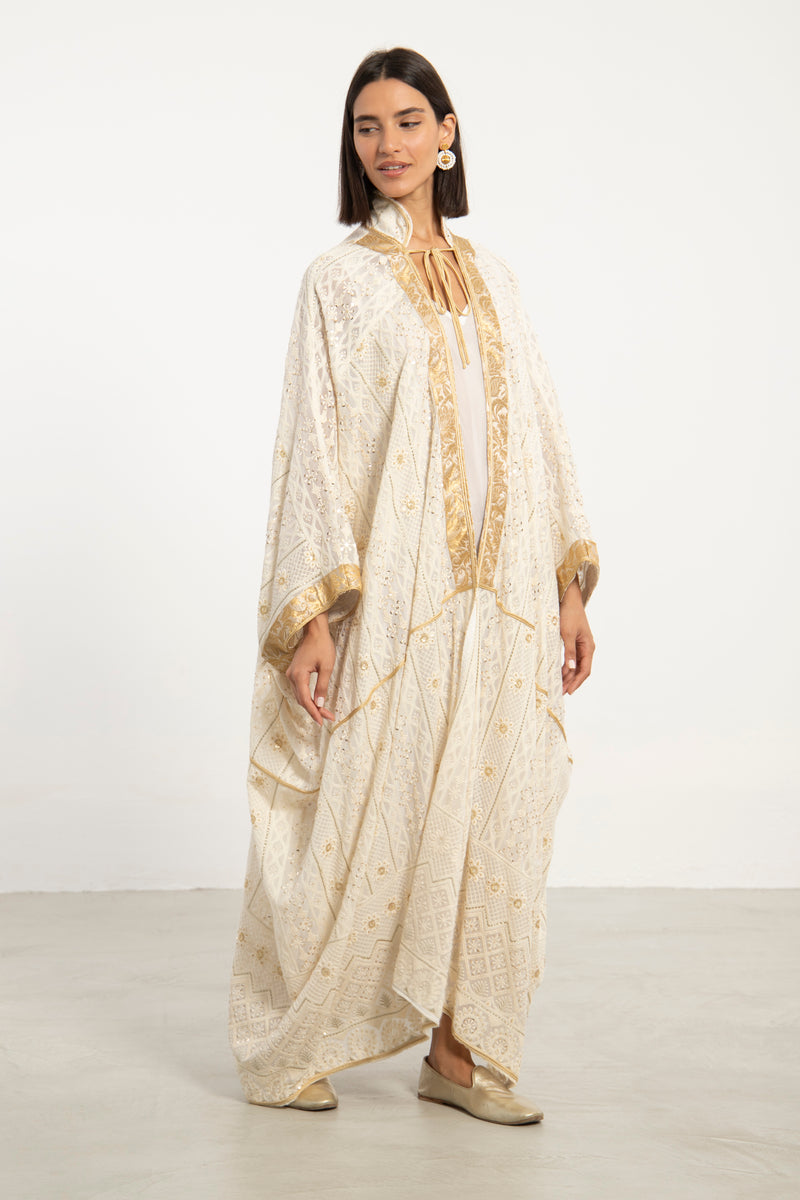 Marrakesh Georgette Abaya with Gold Sequins