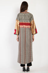 Sahriye Cotton & Brocade Patchwork Coat