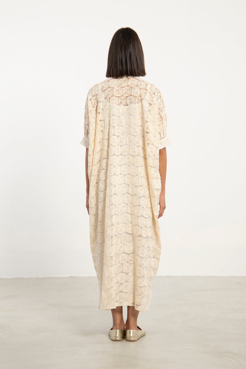 Helen Corded Embroidery on Tulle Dress