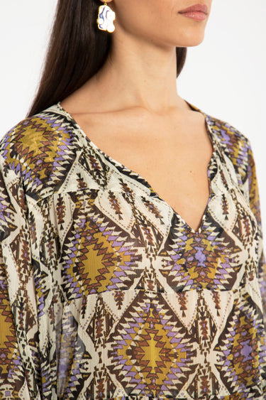 Sobhiye Cotton Silk Layered Dress