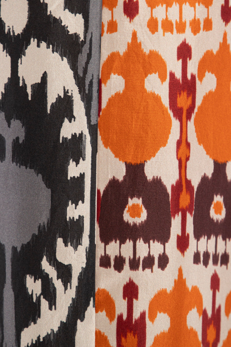 Nouha Silk Ikat Patchwork Dress