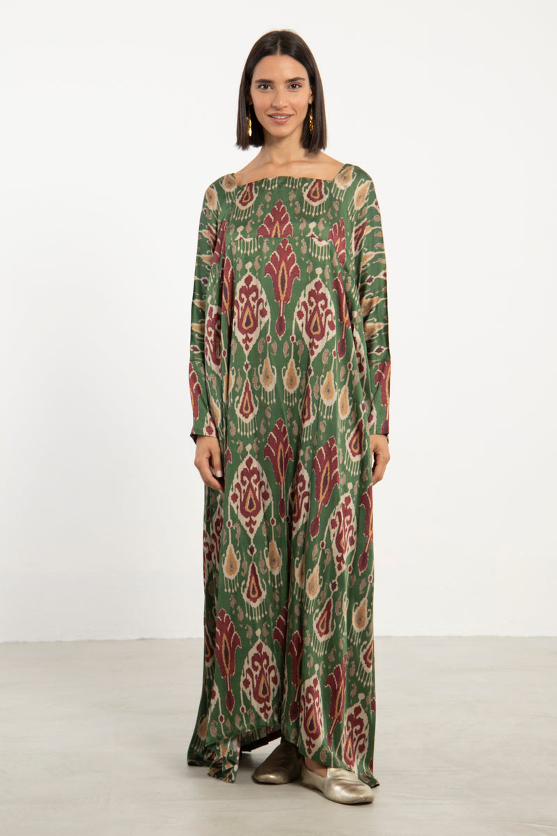 Ayyam Silk Ikat Dress