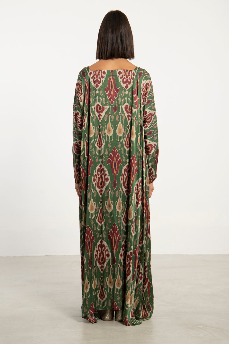 Ayyam Silk Ikat Dress