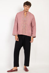 Orient 499 x Inaash Palestinian Embroidered Pink Shirt