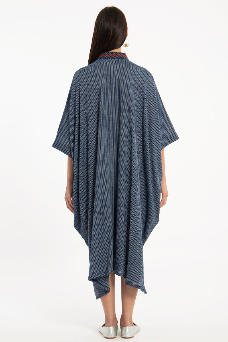 Edith Handloom Cotton Navy Jellaba