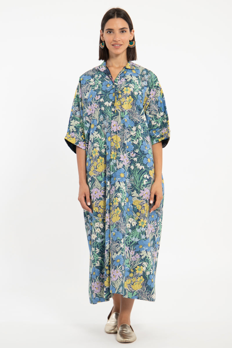 Tanen Floral Printed Cotton Dress