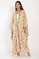 Marrakech Silk Floral Embroidered Abaya