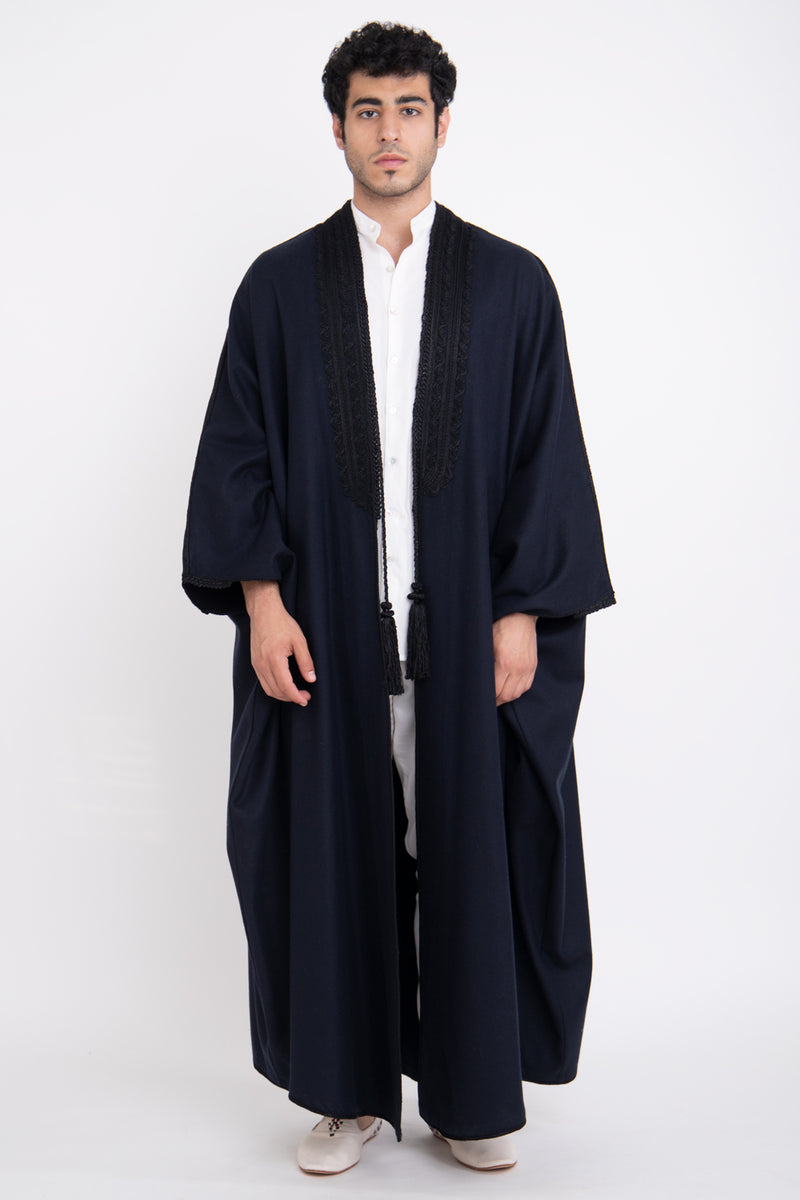 Classic Lambswool Navy Abaya