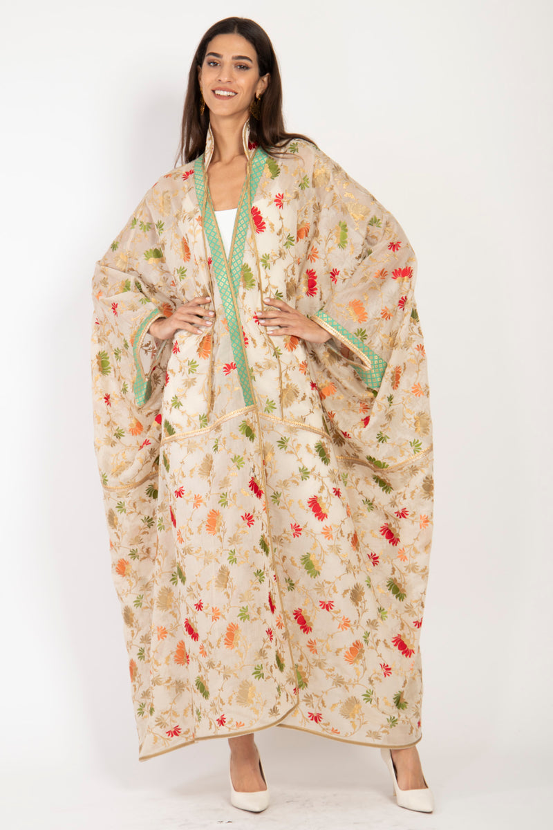 Marrakech Silk Floral Embroidered Abaya