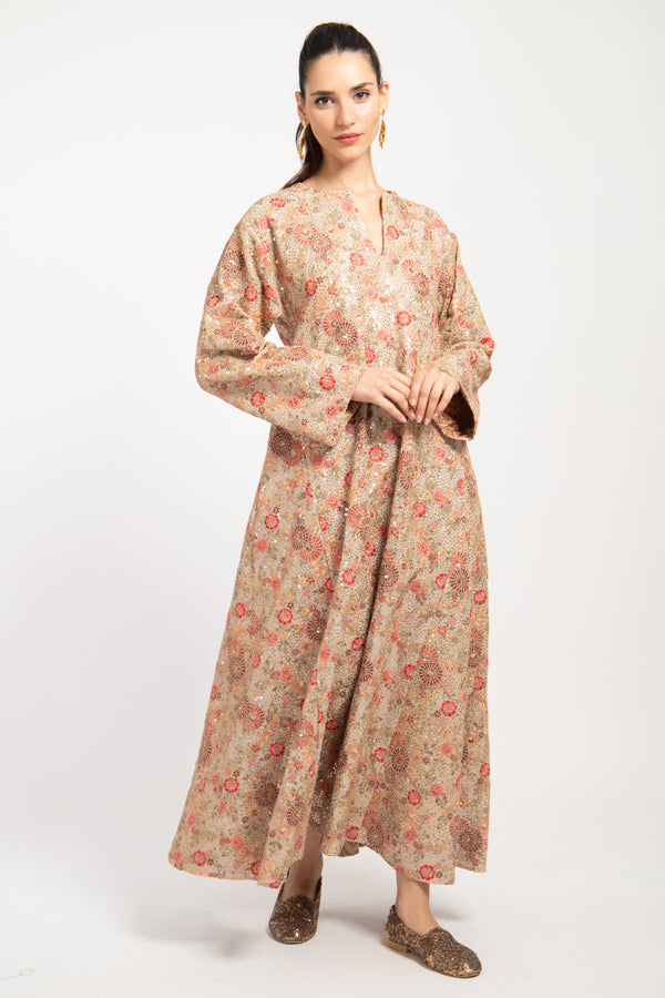 Rawan Georgette Embroidered Flowers Dress