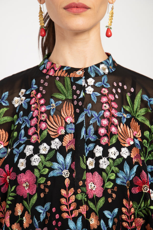 Helen Georgette Embroidered Dress