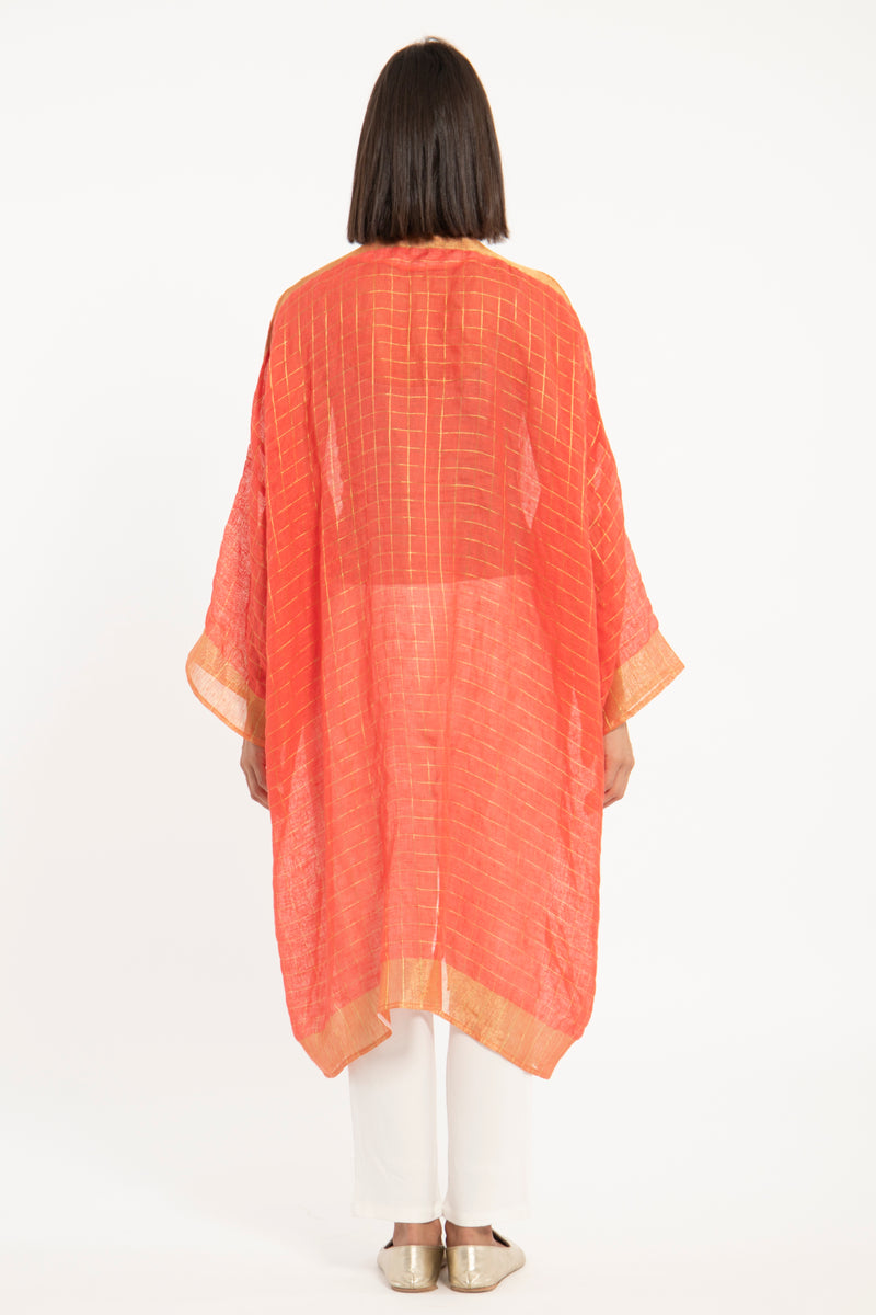 Orient 499 x Inaash Hand Stitched Red Abaya