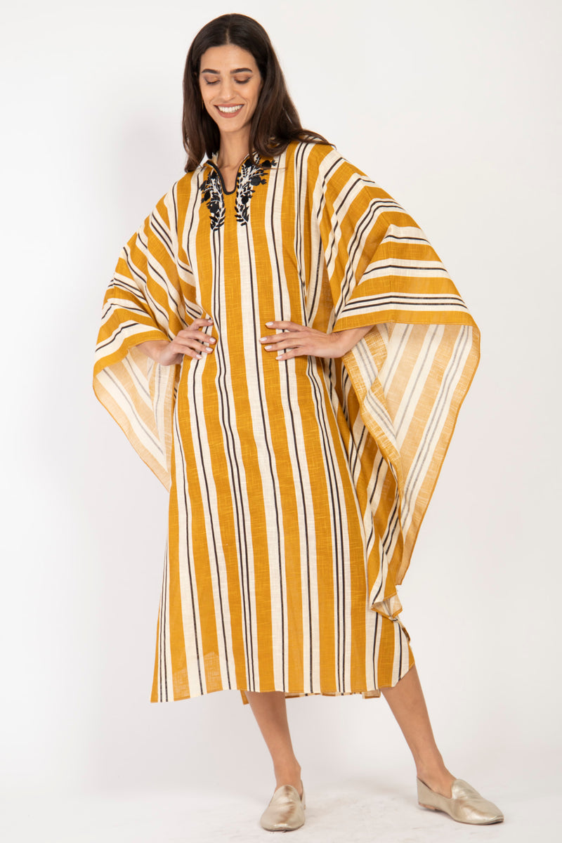 Badiya Cotton Yellow Jellaba