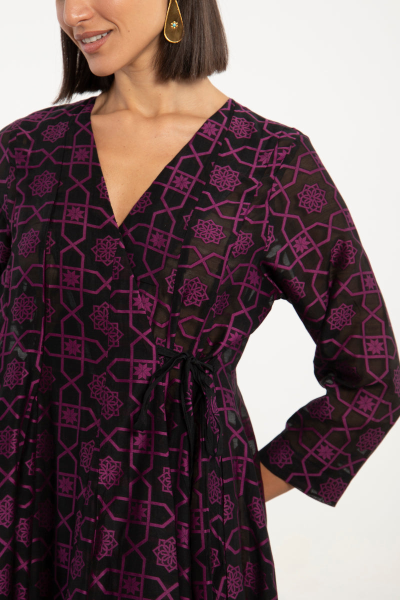 Chafa Cotton Silk Blend Plum Set