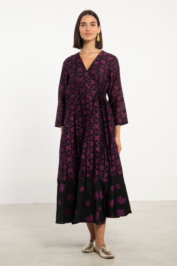 Chafa Cotton Silk Blend Plum Set