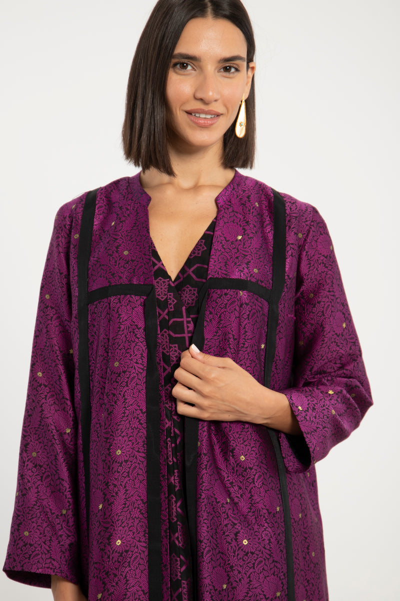 Chafa Cotton Silk Blend Plum Set