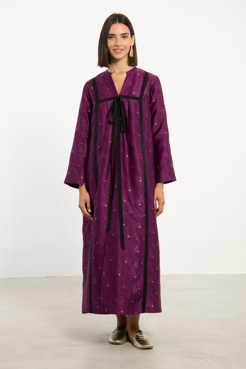 Chafa Cotton Silk Blend Plum Set