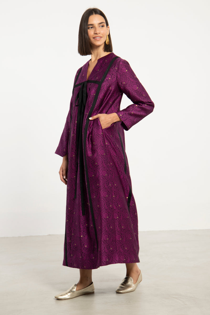 Chafa Cotton Silk Blend Plum Set
