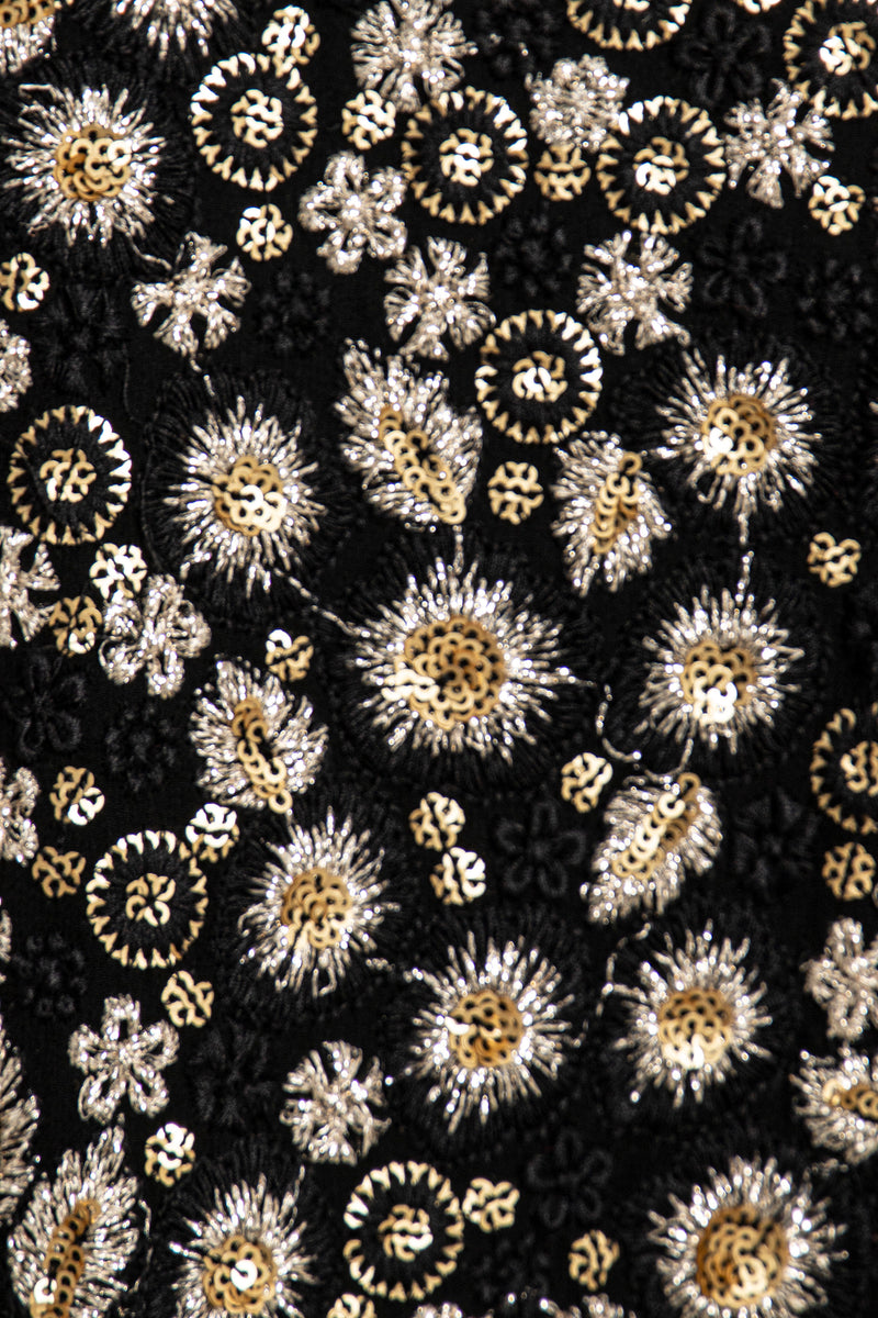 Kim Linen Embroidered Black Abaya
