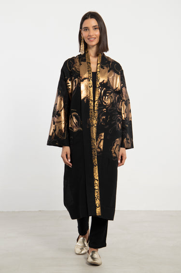 Fay Tulle Black and Gold Coat