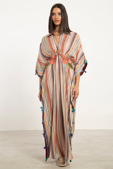 Sima Muslin Cotton Colorful Kaftan