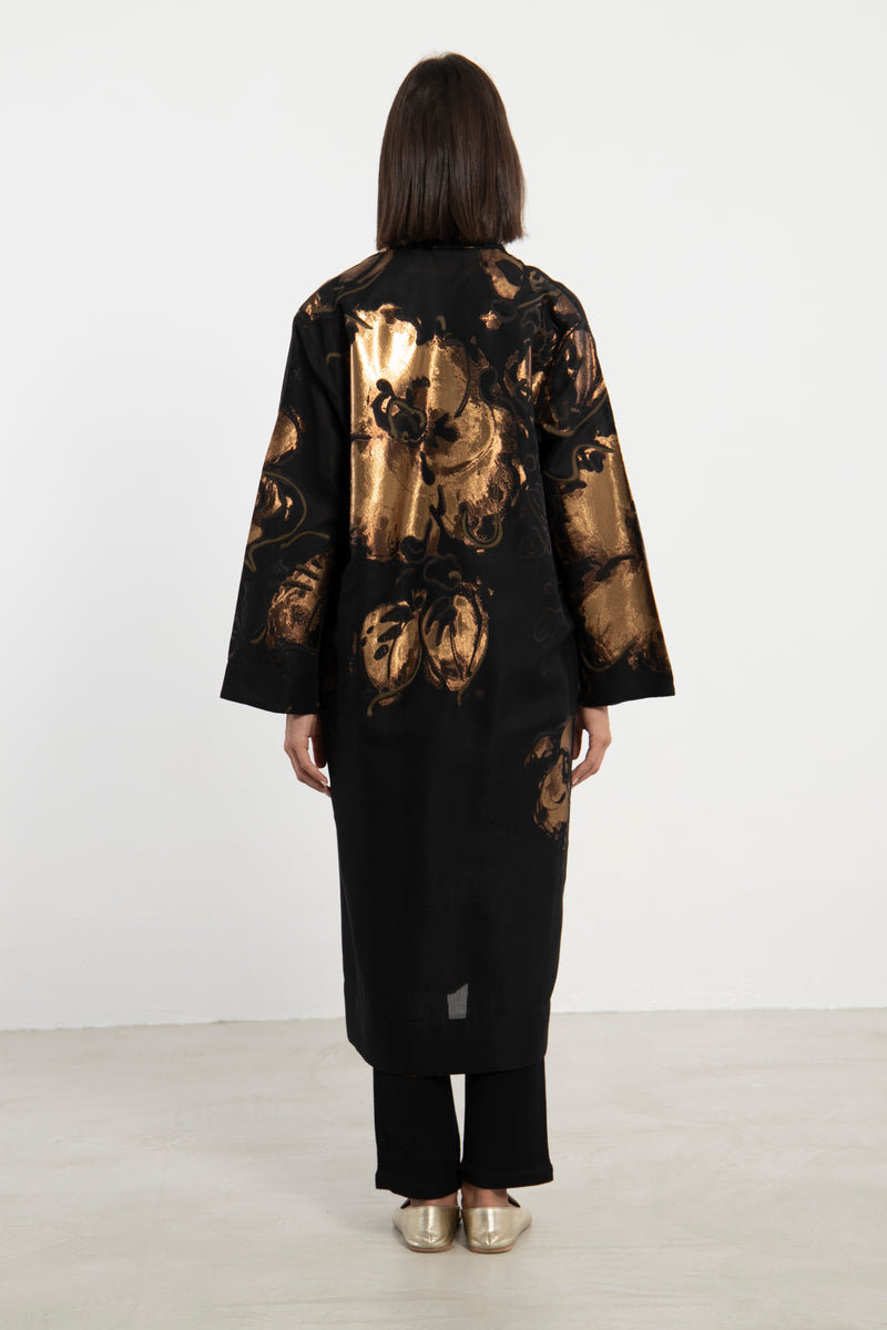 Fay Tulle Black and Gold Coat