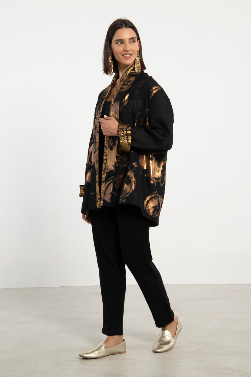 Fay Tulle Black and Gold Jacket