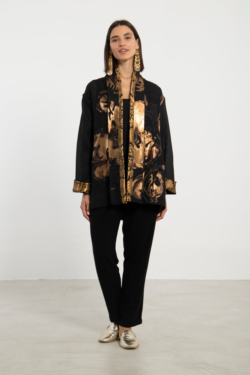 Fay Tulle Black and Gold Jacket